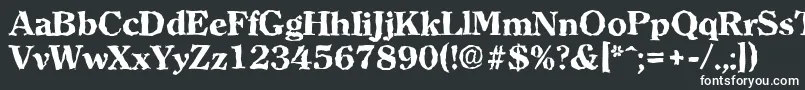 Шрифт ClearfacerandomXboldRegular – белые шрифты на чёрном фоне