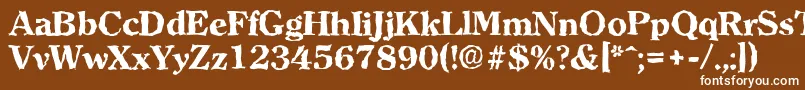 Шрифт ClearfacerandomXboldRegular – белые шрифты на коричневом фоне