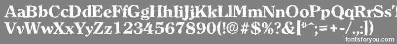 フォントClearfacerandomXboldRegular – 灰色の背景に白い文字