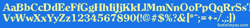 ClearfacerandomXboldRegular Font – Yellow Fonts on Blue Background