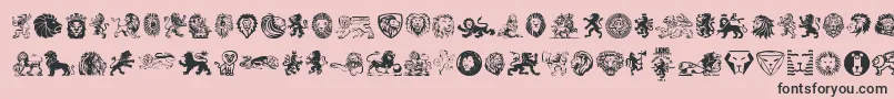 Lions Font – Black Fonts on Pink Background