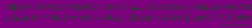 Lions Font – Black Fonts on Purple Background