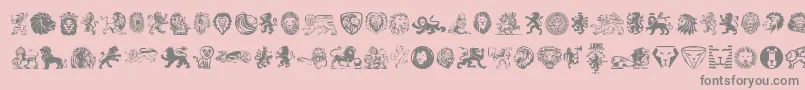 Lions Font – Gray Fonts on Pink Background