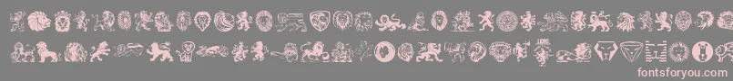 Lions Font – Pink Fonts on Gray Background