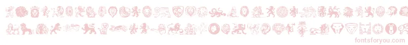 Lions Font – Pink Fonts on White Background
