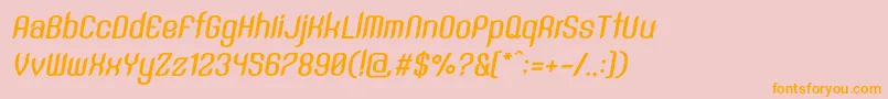 SntAnouvongBoldRegularItalic Font – Orange Fonts on Pink Background