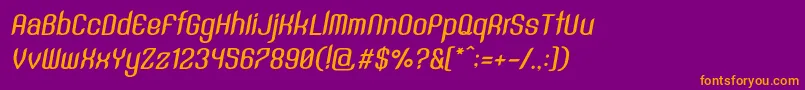 SntAnouvongBoldRegularItalic Font – Orange Fonts on Purple Background