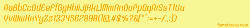 SntAnouvongBoldRegularItalic Font – Orange Fonts on Yellow Background