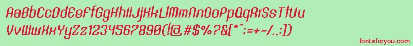 SntAnouvongBoldRegularItalic Font – Red Fonts on Green Background