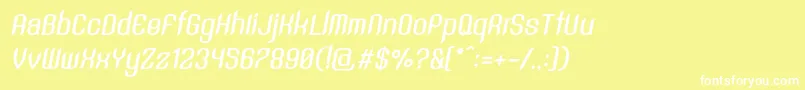 SntAnouvongBoldRegularItalic Font – White Fonts on Yellow Background