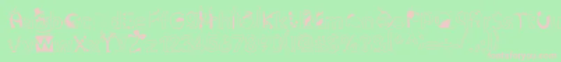 Christmasgocdani Font – Pink Fonts on Green Background