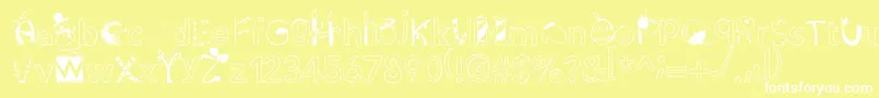 Christmasgocdani Font – White Fonts on Yellow Background