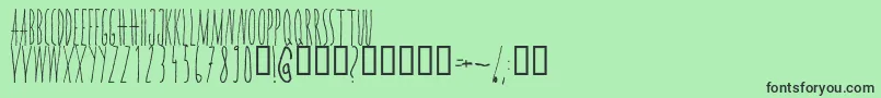 Lisätietoja Wannabe-fontista Wannabe-fontti – mustat fontit vihreällä taustalla