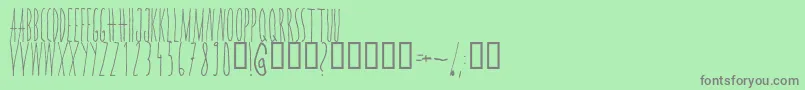 Weitere Informationen zur Wannabe-Schriftart Wannabe-Schriftart – Graue Schriften auf grünem Hintergrund