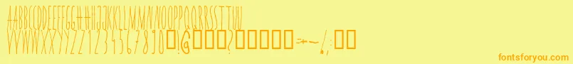 Wannabe Font – Orange Fonts on Yellow Background
