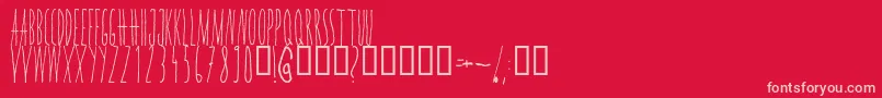 Wannabe Font – Pink Fonts on Red Background