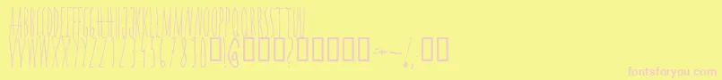 Więcej informacji o czcionce Wannabe Czcionka Wannabe – różowe czcionki na żółtym tle