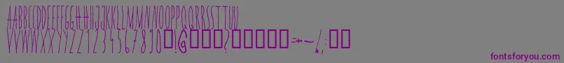 Wannabe Font – Purple Fonts on Gray Background