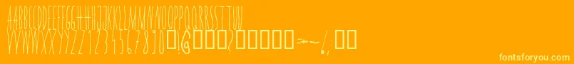 フォントWannabe – オレンジの背景に黄色の文字