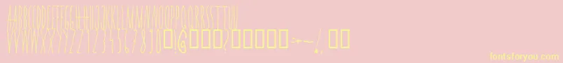 Wannabe Font – Yellow Fonts on Pink Background
