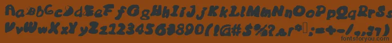 Messybubble Font – Black Fonts on Brown Background