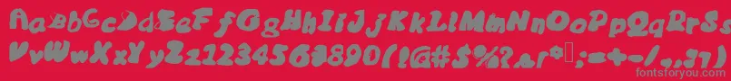 Messybubble Font – Gray Fonts on Red Background