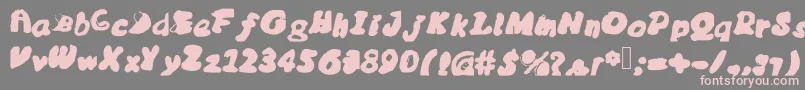 Messybubble Font – Pink Fonts on Gray Background