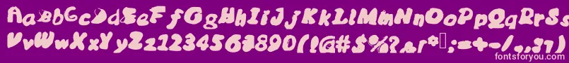 Messybubble Font – Pink Fonts on Purple Background