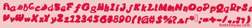 Шрифт Messybubble – красные шрифты на розовом фоне