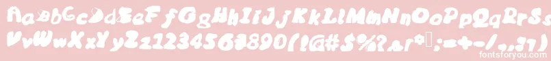 Messybubble Font – White Fonts on Pink Background