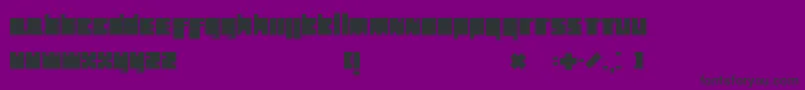 フォントHollandBlocks – 紫の背景に黒い文字