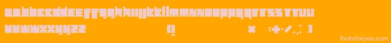 HollandBlocks Font – Pink Fonts on Orange Background