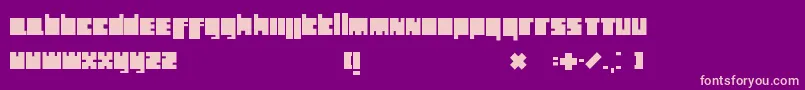 HollandBlocks Font – Pink Fonts on Purple Background