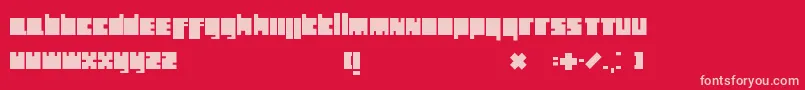HollandBlocks Font – Pink Fonts on Red Background