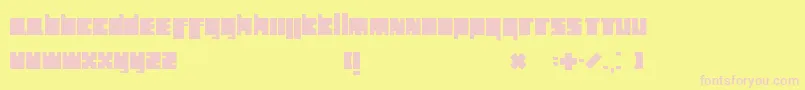 HollandBlocks Font – Pink Fonts on Yellow Background