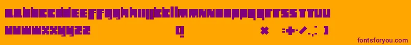 HollandBlocks Font – Purple Fonts on Orange Background