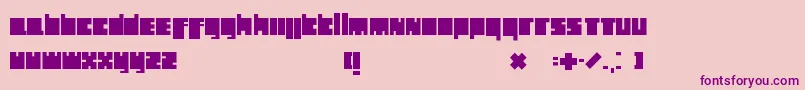 HollandBlocks-Schriftart – Violette Schriften auf rosa Hintergrund