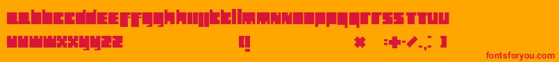HollandBlocks Font – Red Fonts on Orange Background