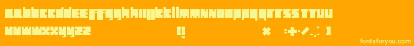 HollandBlocks Font – Yellow Fonts on Orange Background