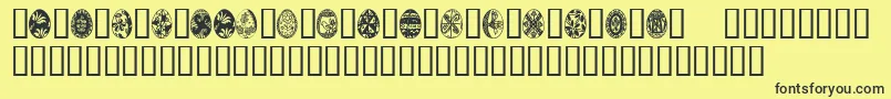 Eastertime Font – Black Fonts on Yellow Background