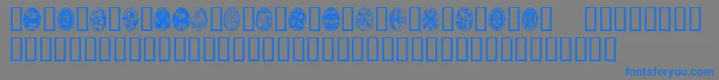 Eastertime Font – Blue Fonts on Gray Background