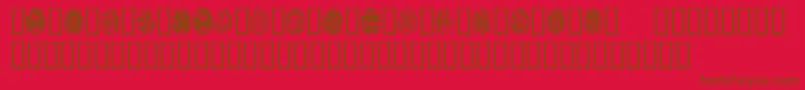 Eastertime Font – Brown Fonts on Red Background