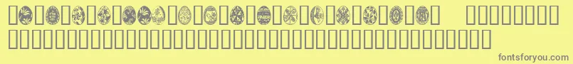 Eastertime-Schriftart – Graue Schriften auf gelbem Hintergrund