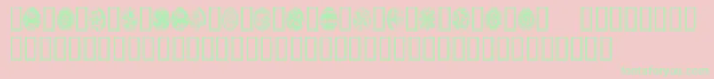 Eastertime-Schriftart – Grüne Schriften auf rosa Hintergrund