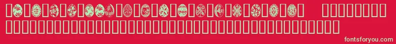 More about Eastertime Font Eastertime Font – Green Fonts on Red Background