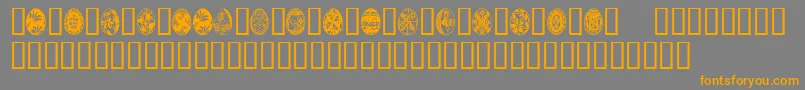 Eastertime-Schriftart – Orangefarbene Schriften auf grauem Hintergrund