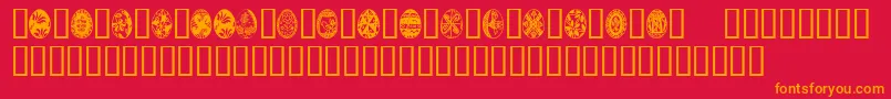 More about Eastertime Font Eastertime Font – Orange Fonts on Red Background