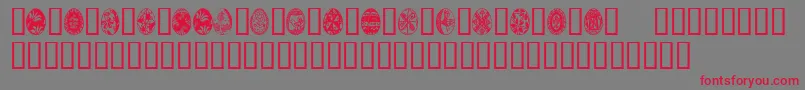 Eastertime Font – Red Fonts on Gray Background