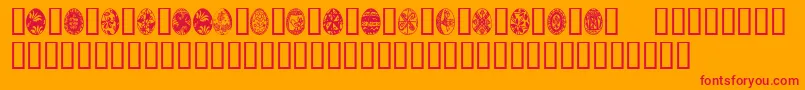 Eastertime-fontti – punaiset fontit oranssilla taustalla