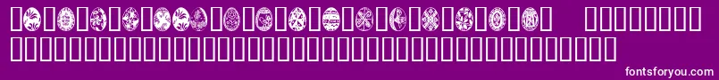Eastertime-Schriftart – Weiße Schriften auf violettem Hintergrund